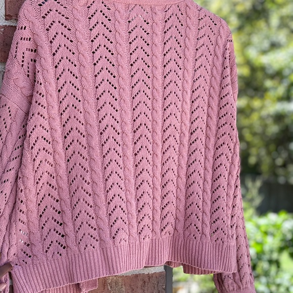 Jessica Simpson Pink Knit Sweater Set M - Picture 4 of 5